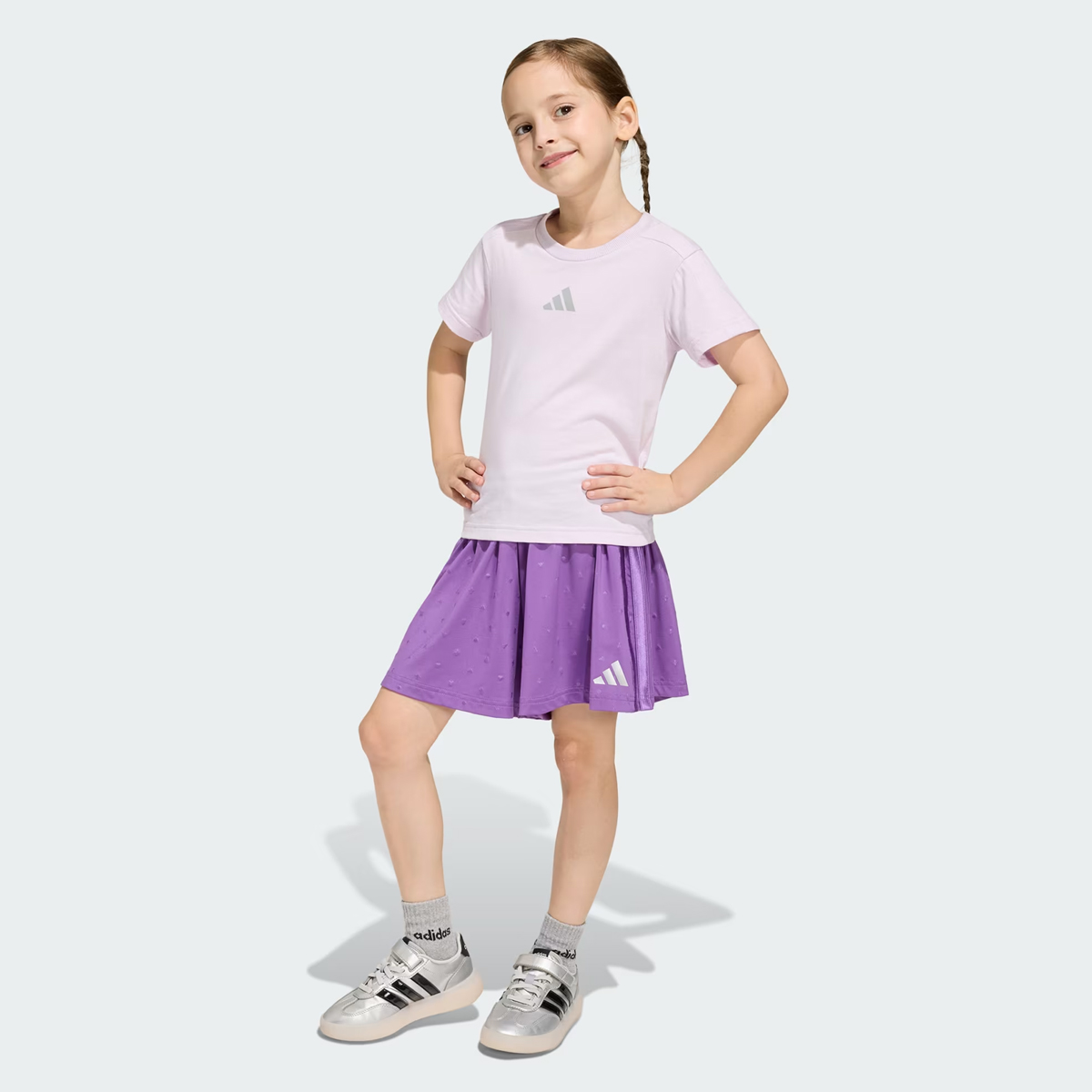 Conjunto Adidas LG Glam Infantil Roxo