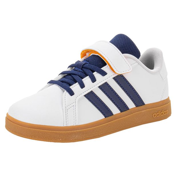 Tênis Infantil Grand Court 2.0 Adidas JI0973 BRANCO/AZUL 28