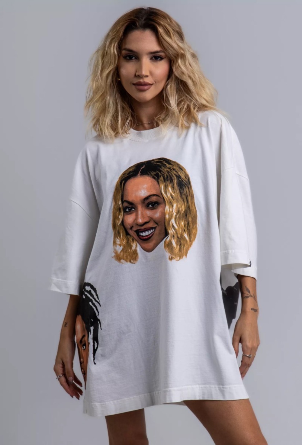 Camiseta Respect 3Face Oversized Queens Off-White — P / M / G / XG / XXG / 3XG, Novo