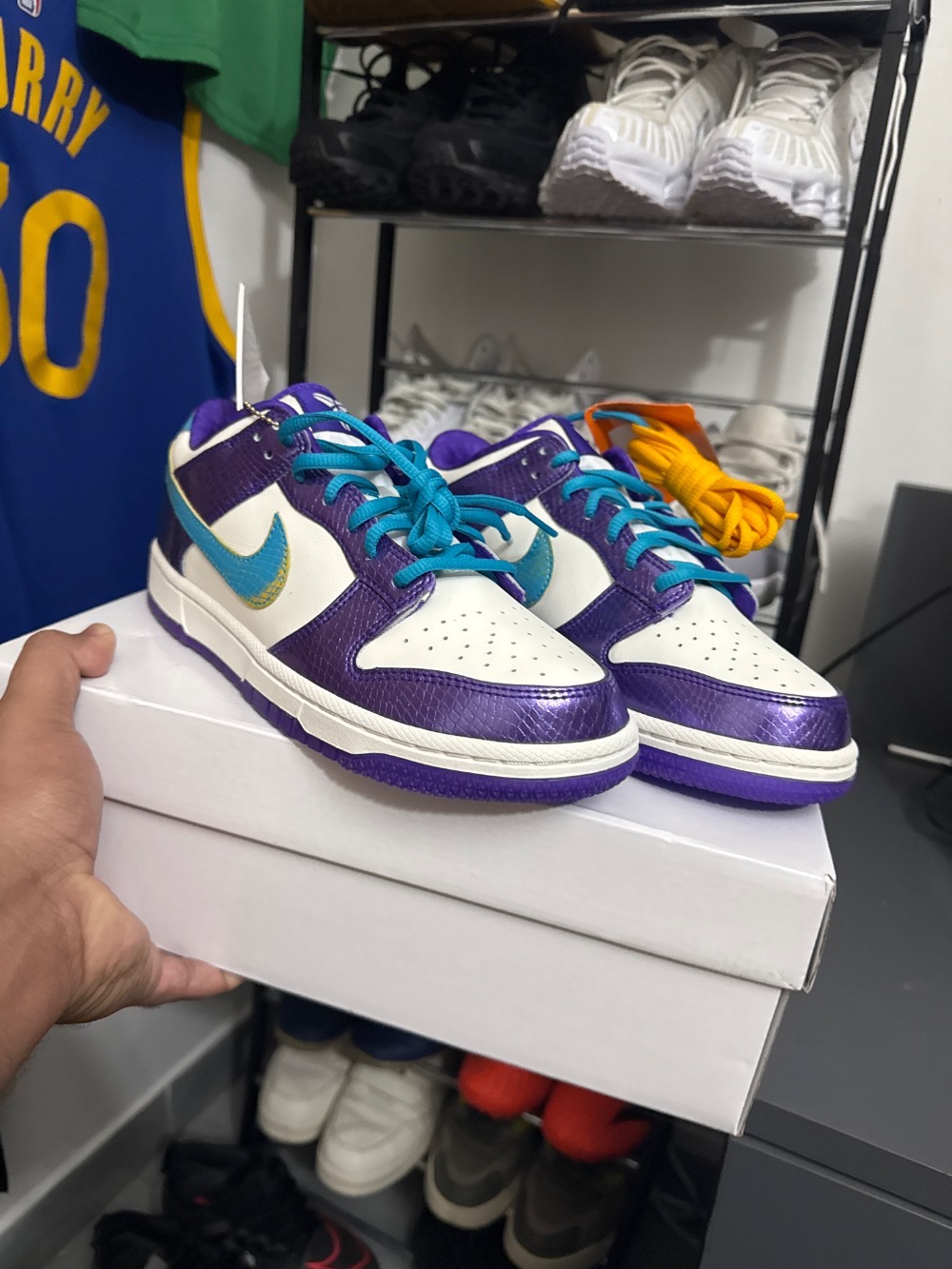 Nike Dunk Low Protro "Draft Pack" Charlotte to LA Purple — 39, Novo