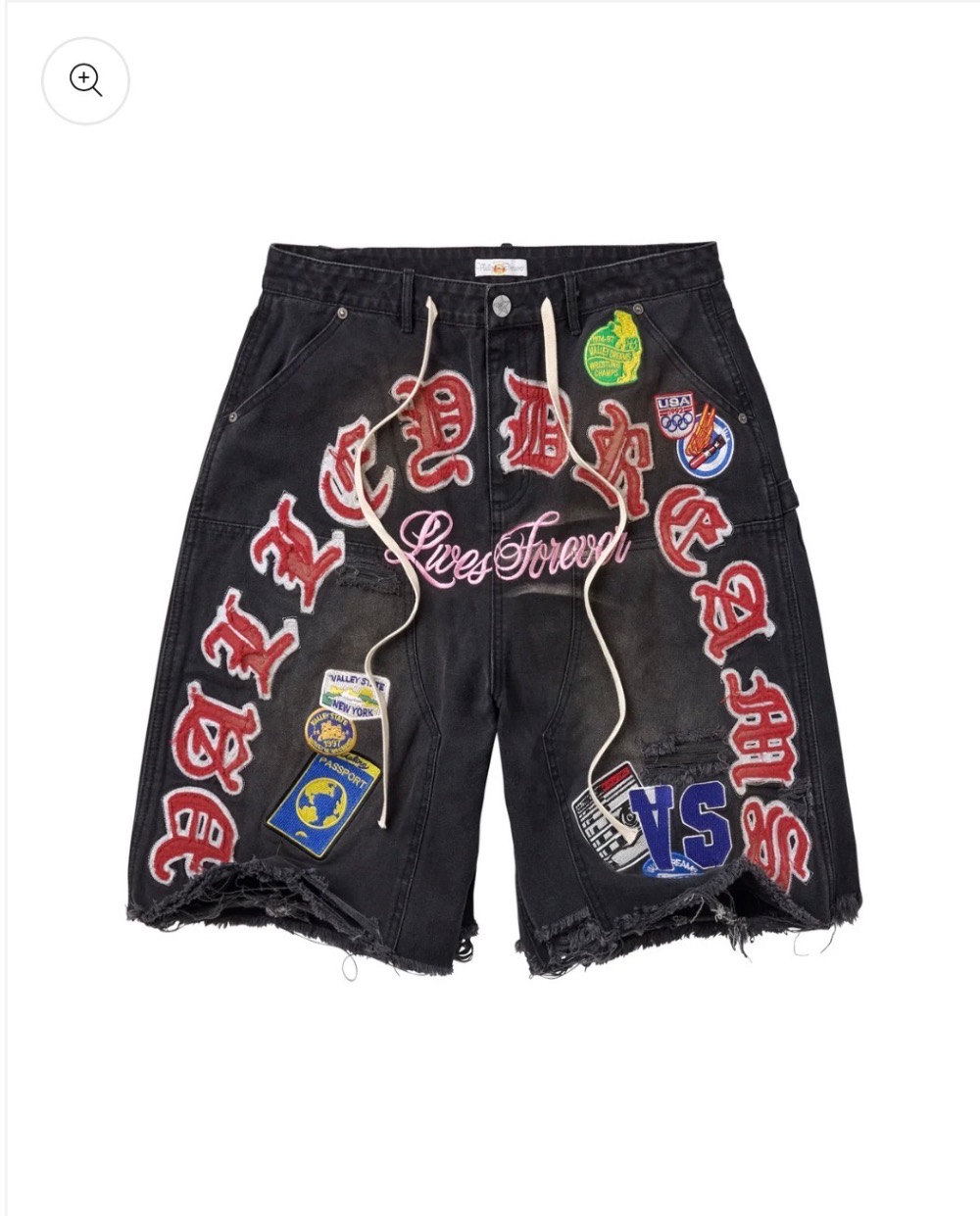 Jorts Vale Lives Forever Workshop Black — 42 / 44, Novo