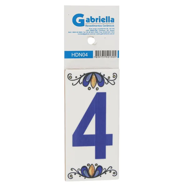 NÚMERO 4 HDN04 - 7,5X15 GABRIELLA