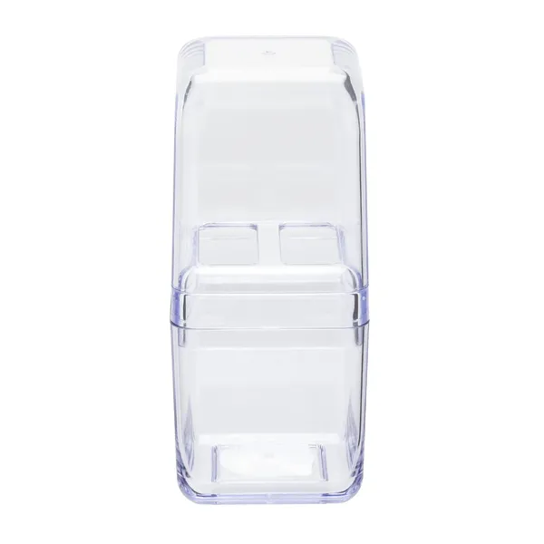 PORTA ESCOVA CUBE COM TAMPA CRISTAL - BRINOX