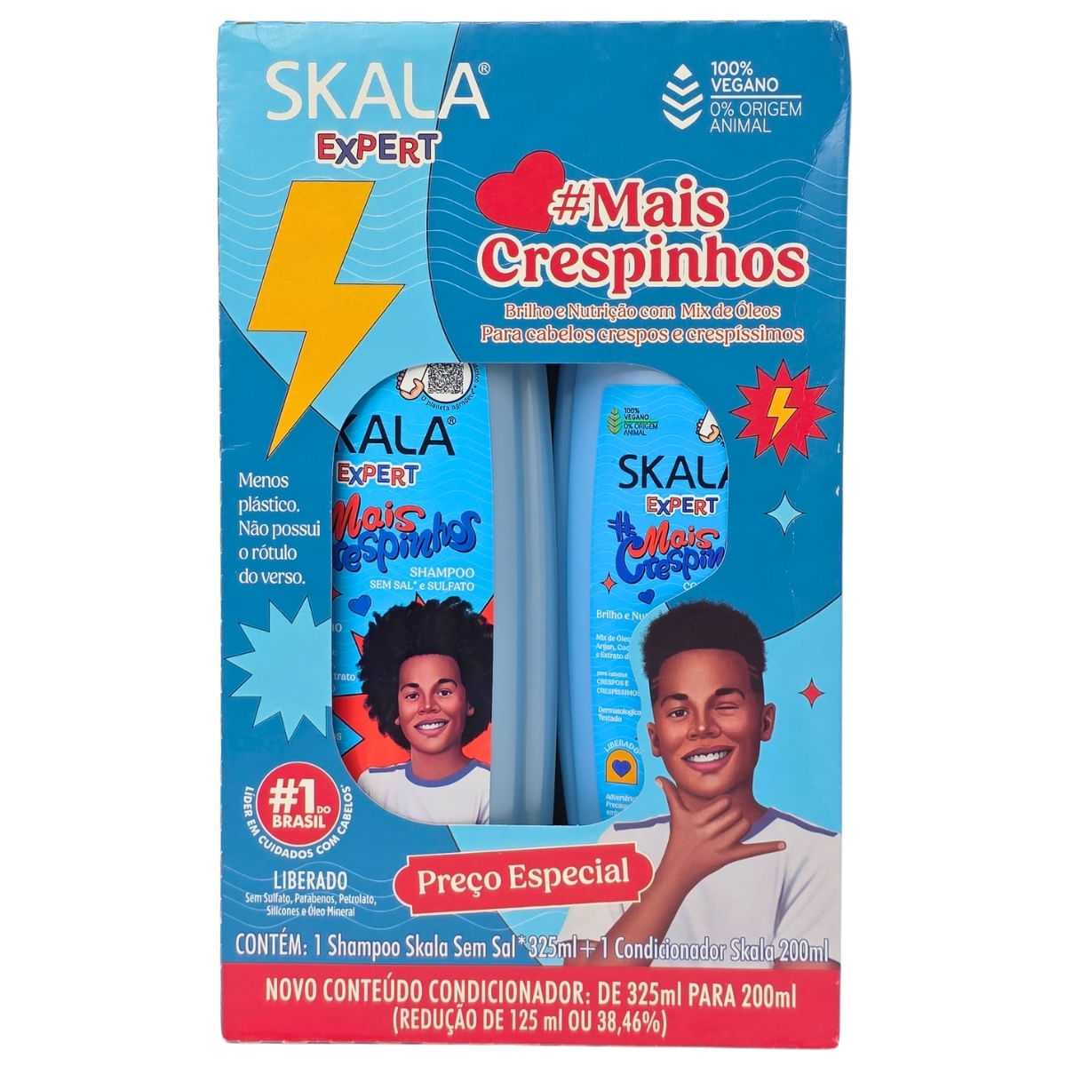 Kit Shampoo 325Ml + Condicionador 200Ml Mais Crespinhos Skala