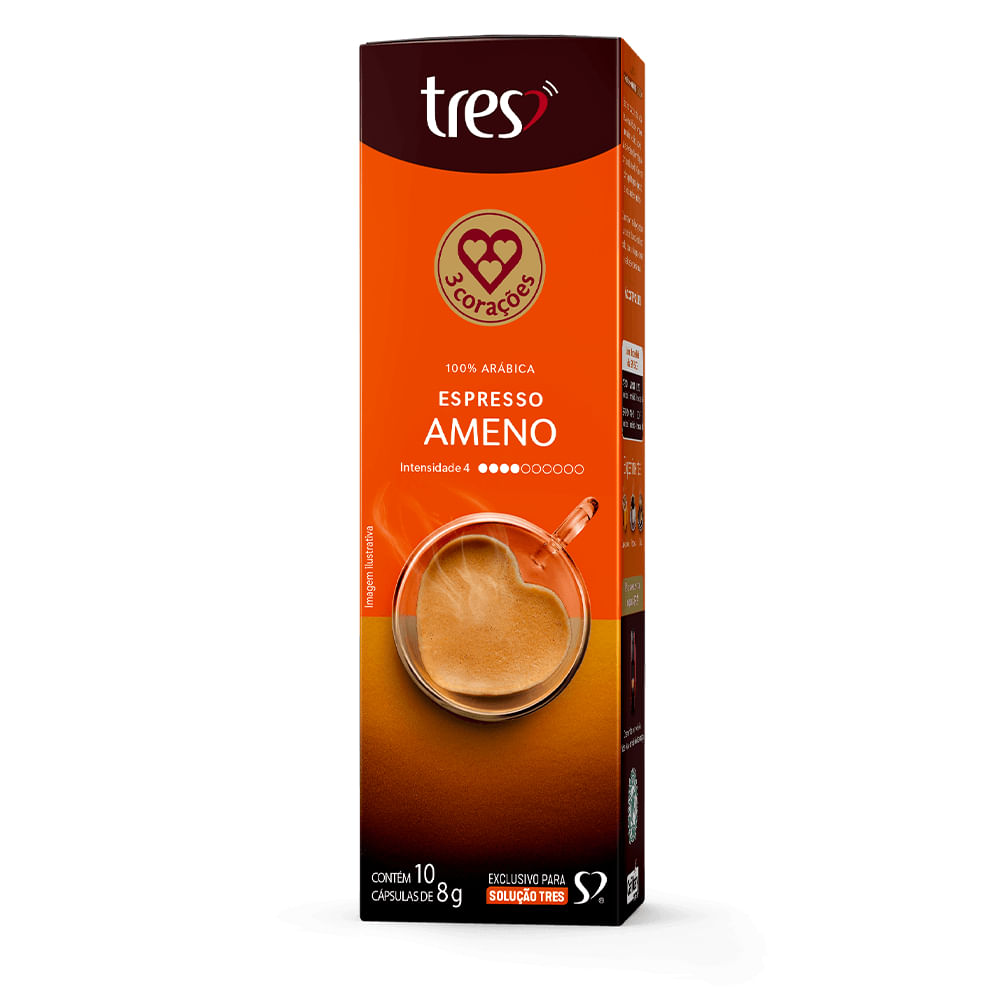 Foto 2 de Cápsula de Café Espresso Ameno TRES 3 Corações