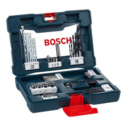 Kit Jogo De Brocas E Bits Bosch V-line 41 Peças Com Maleta