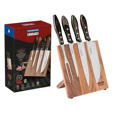 Jogo Churrasco Inox 5 Peças Tramontina