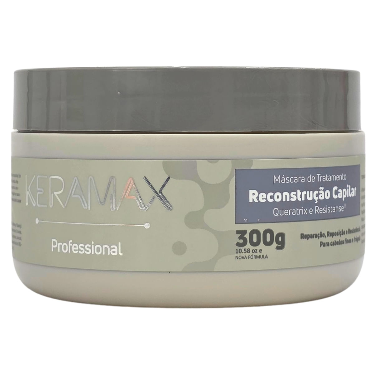 Máscara Reconstrução Capilar Queratrix E Resistanse Profissional Keramax Skafe 300G
