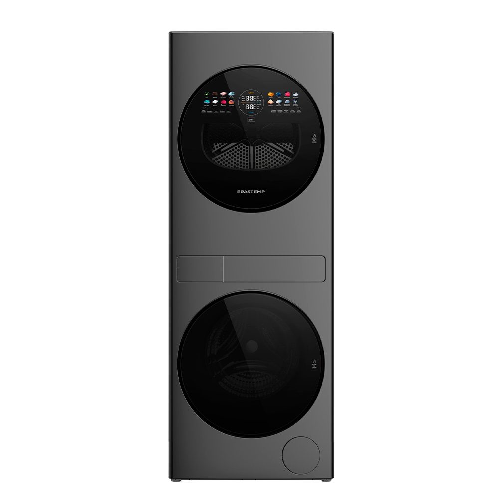 Lava & Seca 14 Kg Brastemp B= Tower Titânio com Lavagem e Secagem Inteligente - BNT14AS