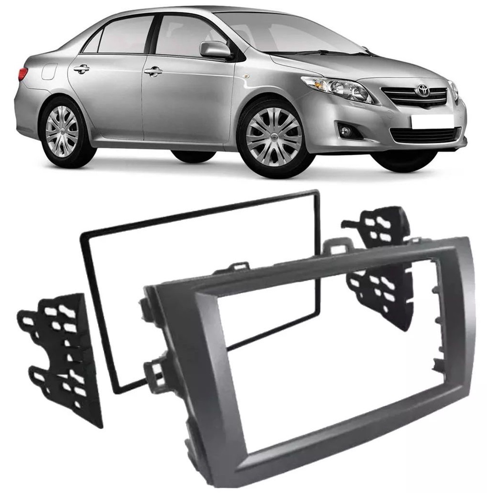 Moldura De Painel 2 Din Toyota Corolla 2009 á 2013