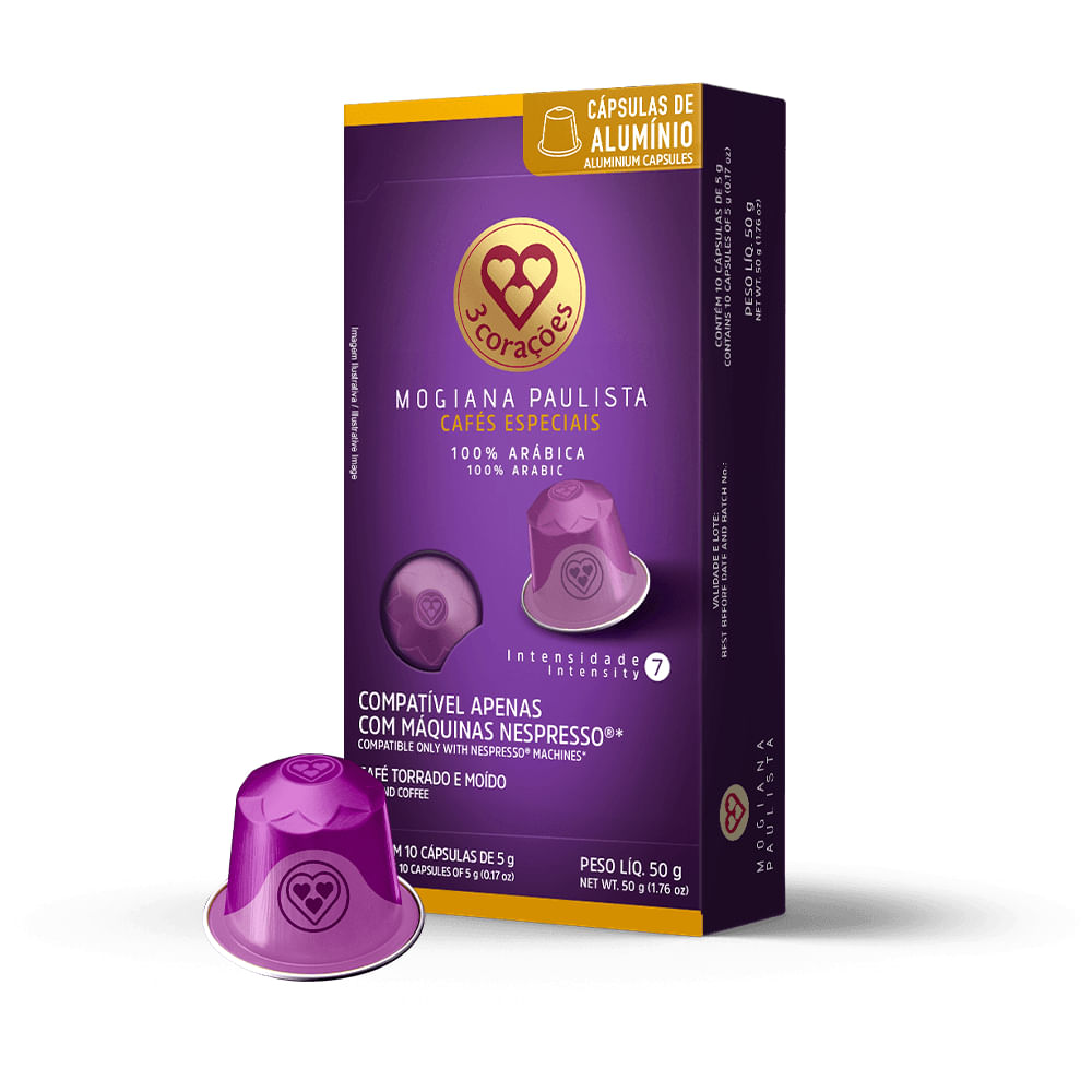 Cápsula de Café Compatíveis Nespresso® Mogiana Paulista 3 Corações