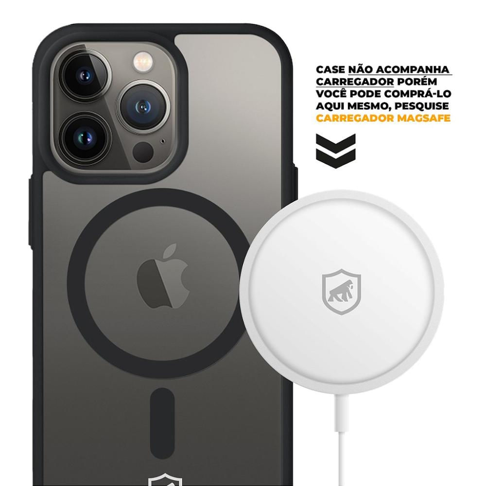 Foto 3 de Kit Capa Magsafe Preta e Pelicula Dual Glass Preta para iPhone 13 Pro Max - Gshield