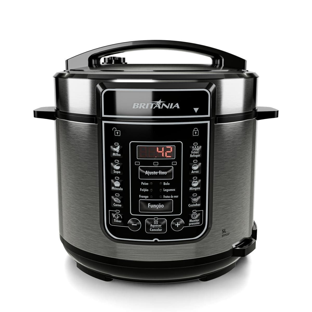 PAN PRESSAO ELET BRITANIA BPP05P 5L INOX 110V Inox / 110