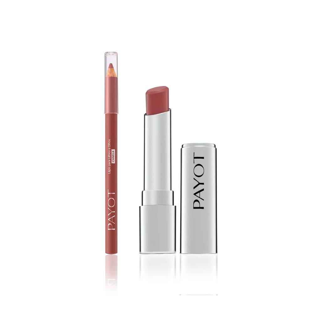 KIT LABIAL PAYOT - 18: Batom NUDE + Lápis CANELA