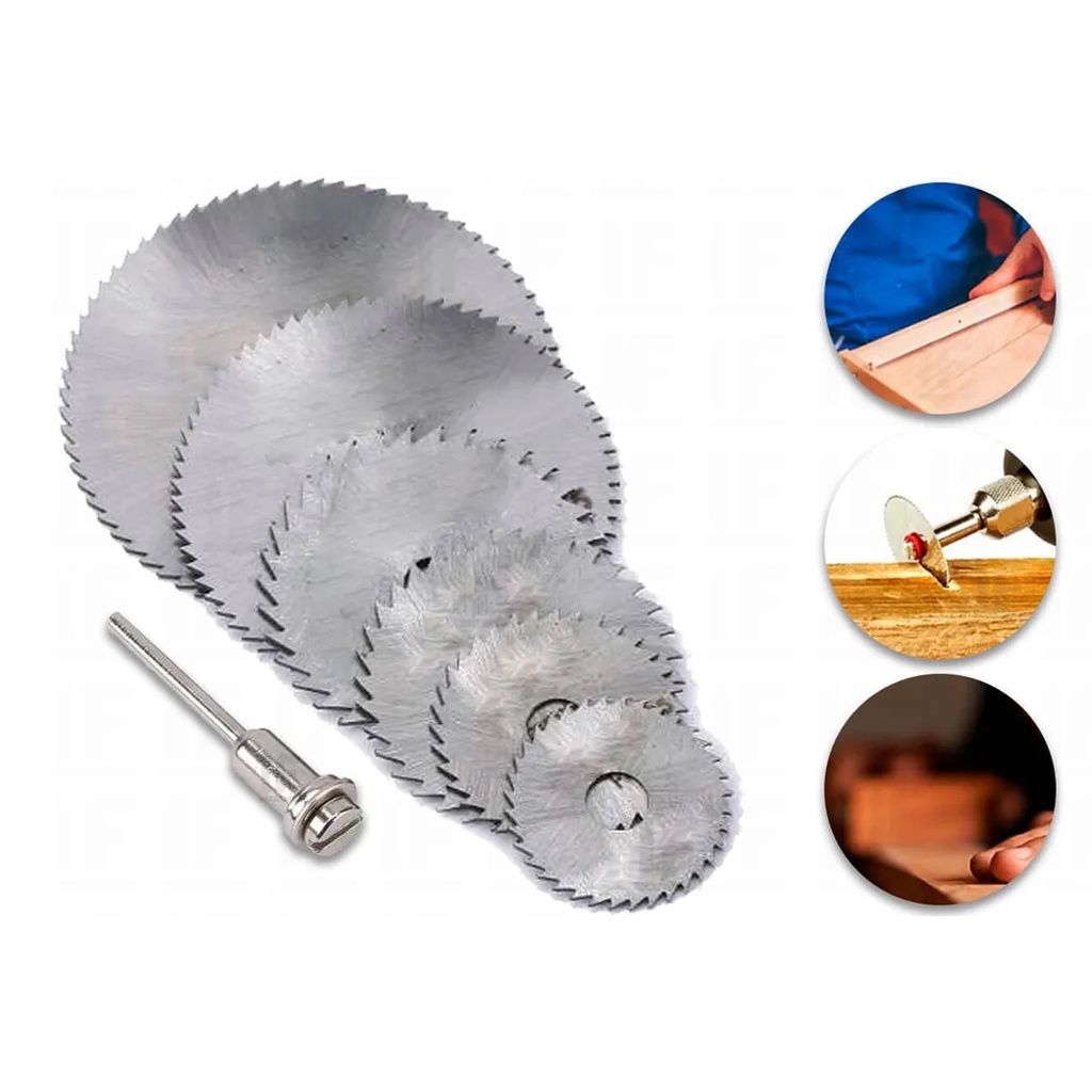 Kit Para Micro Retifica Disco Corte Serra Haste