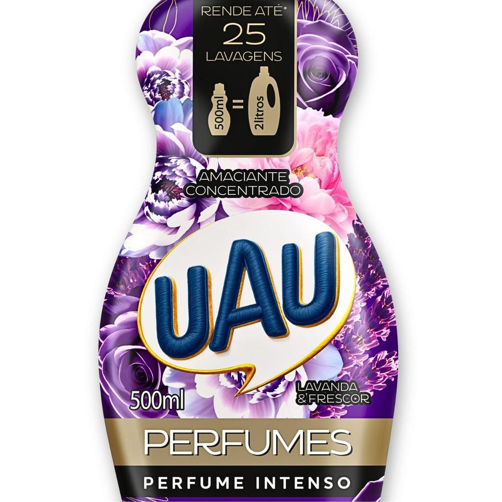 Foto 2 de Kit 3un Amaciante 500ml Uau Perfumes Lavanda e Frescor