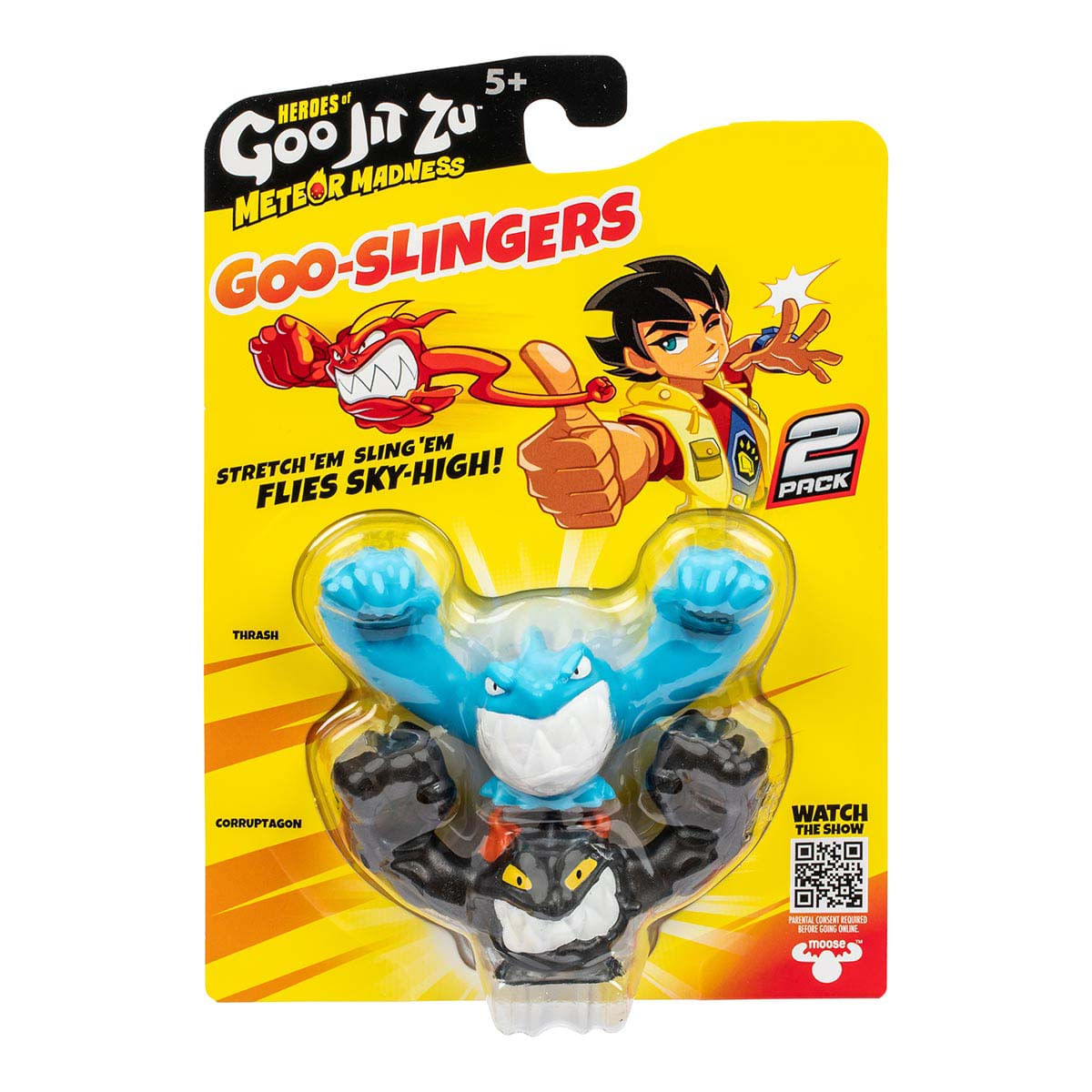 2 Bonecos Goo Slingers Thrash e Corruptagon - Goo Jit Zu