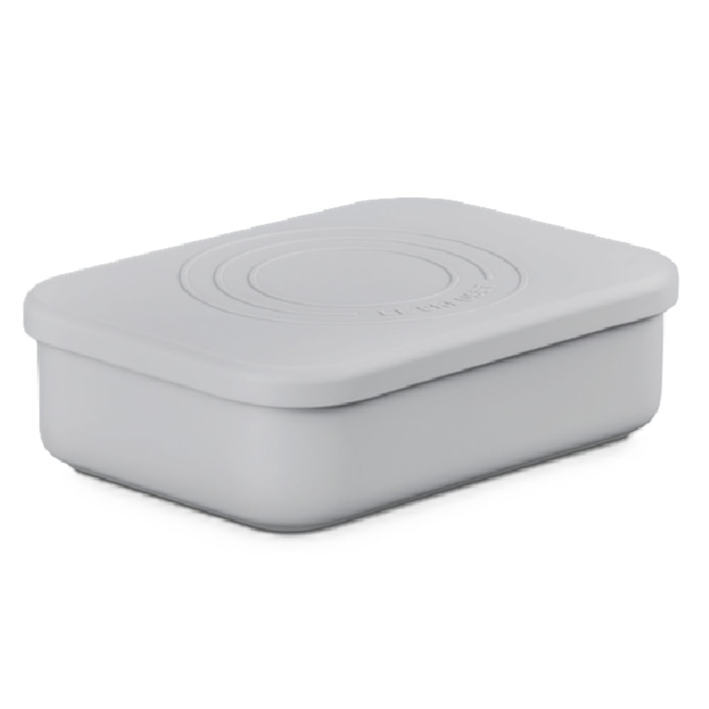 POTE DE SILICONE LE CREUSET RETANGULAR 1L CINZA VAPEUR 42417344320000
