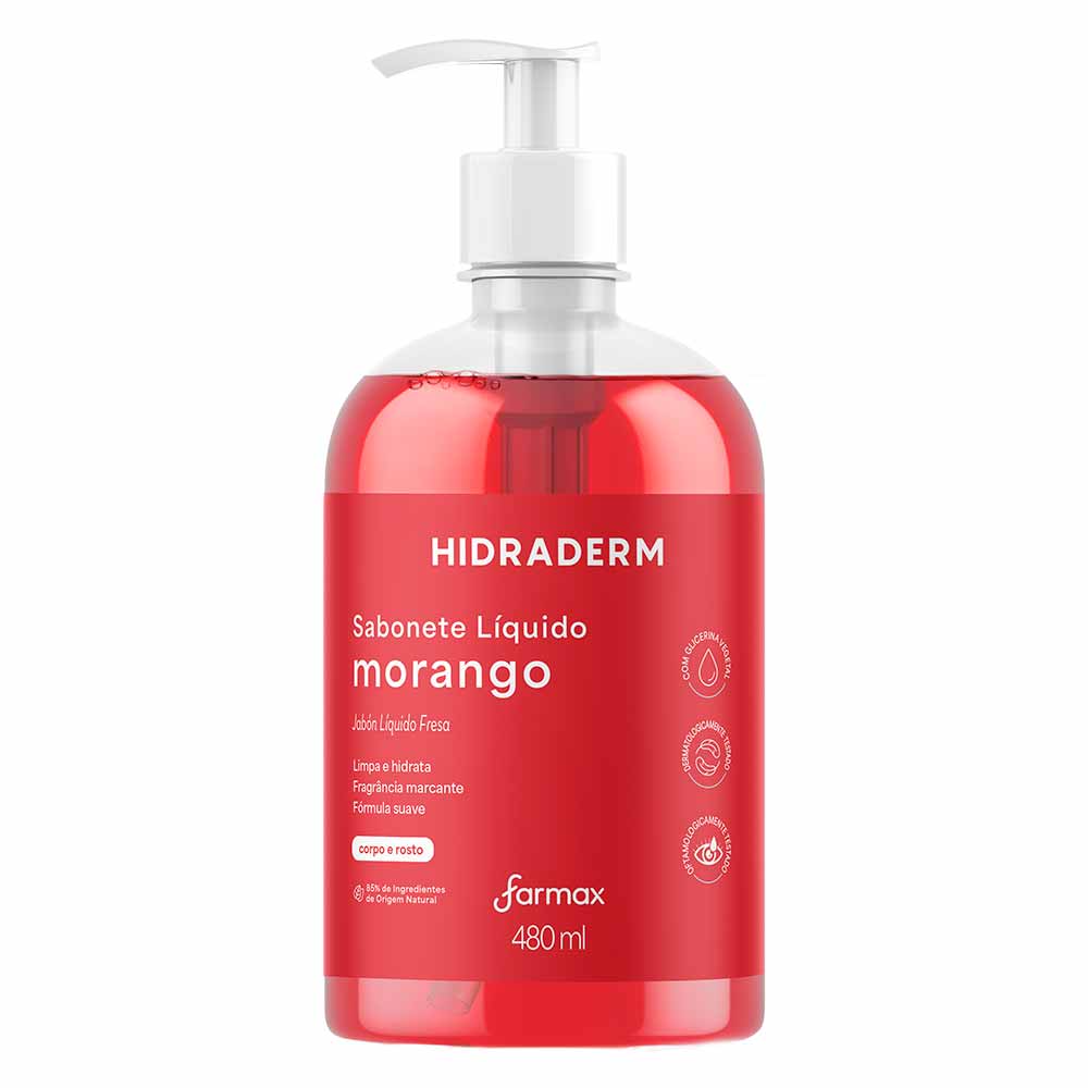 Sabonete Líquido Hidraderm - Morango — 480ml