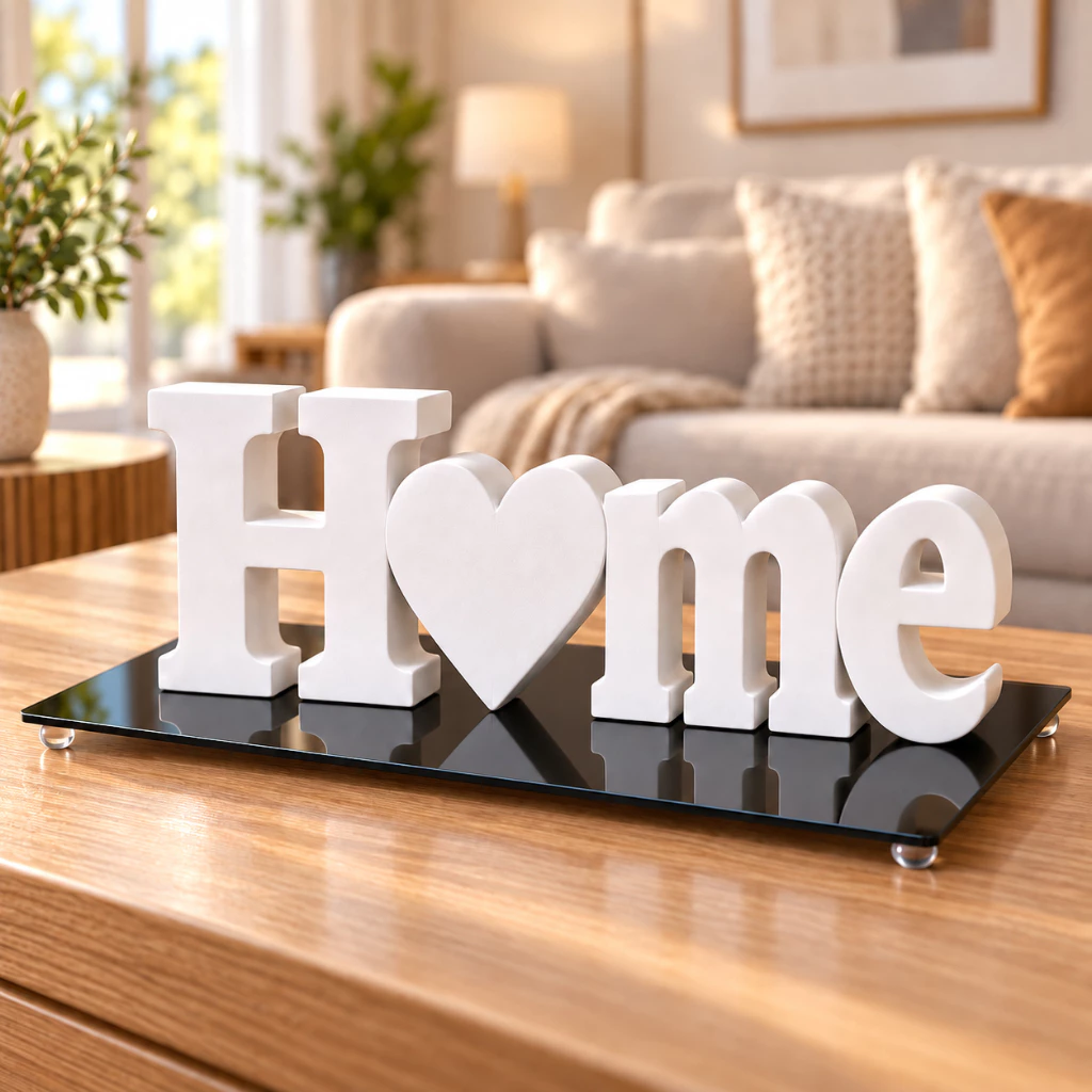 Bandeja Decorativa Preta/Branca Home Enfeite Decoração Para Sala, Rack
