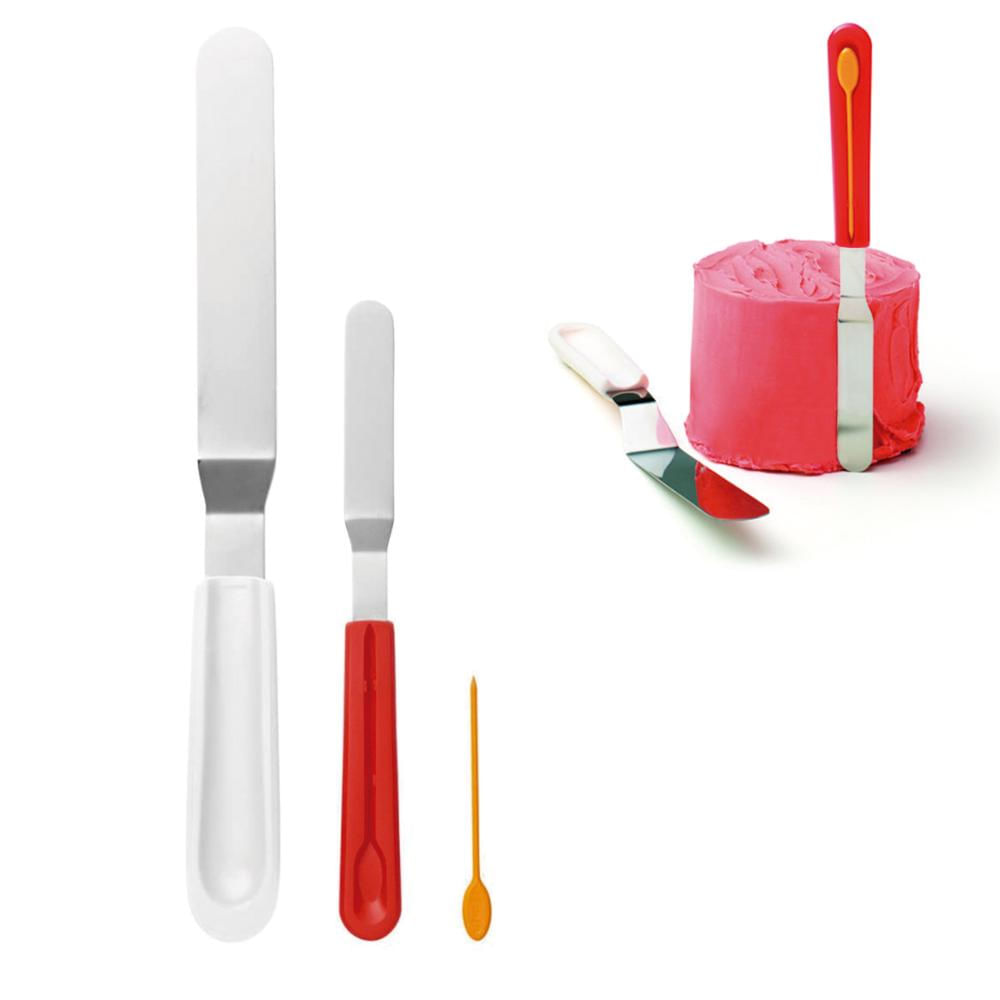 Kit 3 peças para Confeitar Colher Espátula Niveladora Chef´n