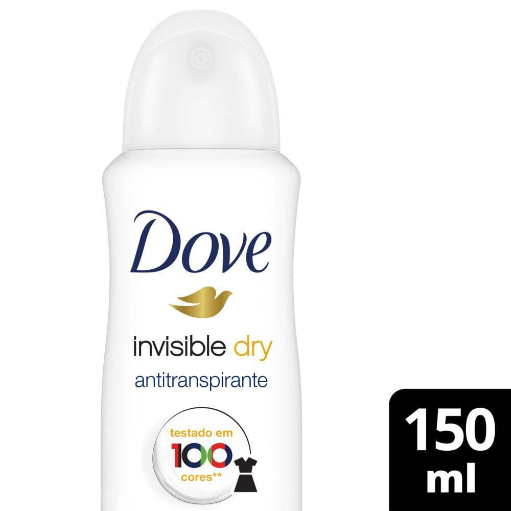 Desodorante Antitranspirante Aerossol Dove Invisible Dry 150ml