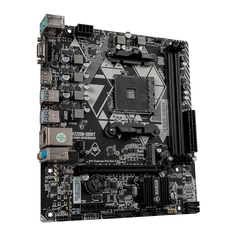 Foto 2 de Placa Mae Mancer A520M-DBWT, DDR4, Socket AM4, M-ATX, Chipset AMD A520, MCR-A520M-DBWT