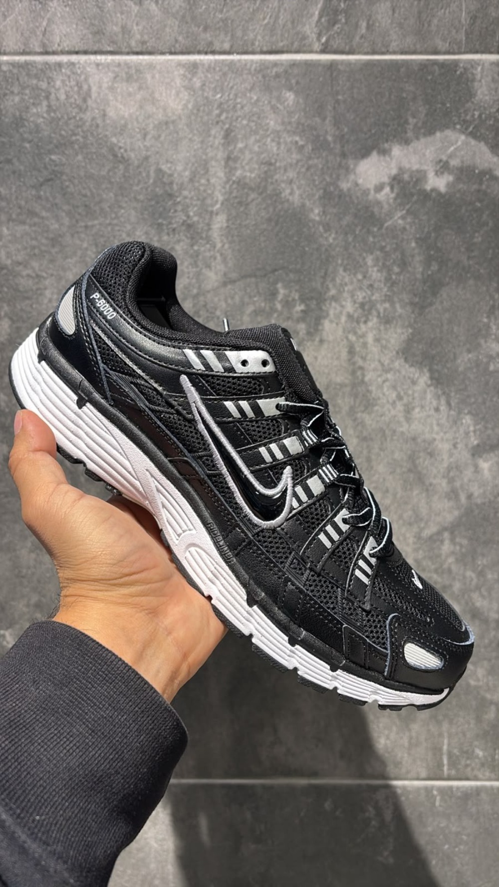 Nike P-6000 Black White Metallic Silver — 39 / 40 / 41 / 42 / 43, Novo