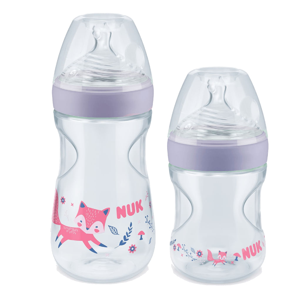 Kit 2 Mamadeiras Smart Flow 150/270ml Lilás Essence NUK