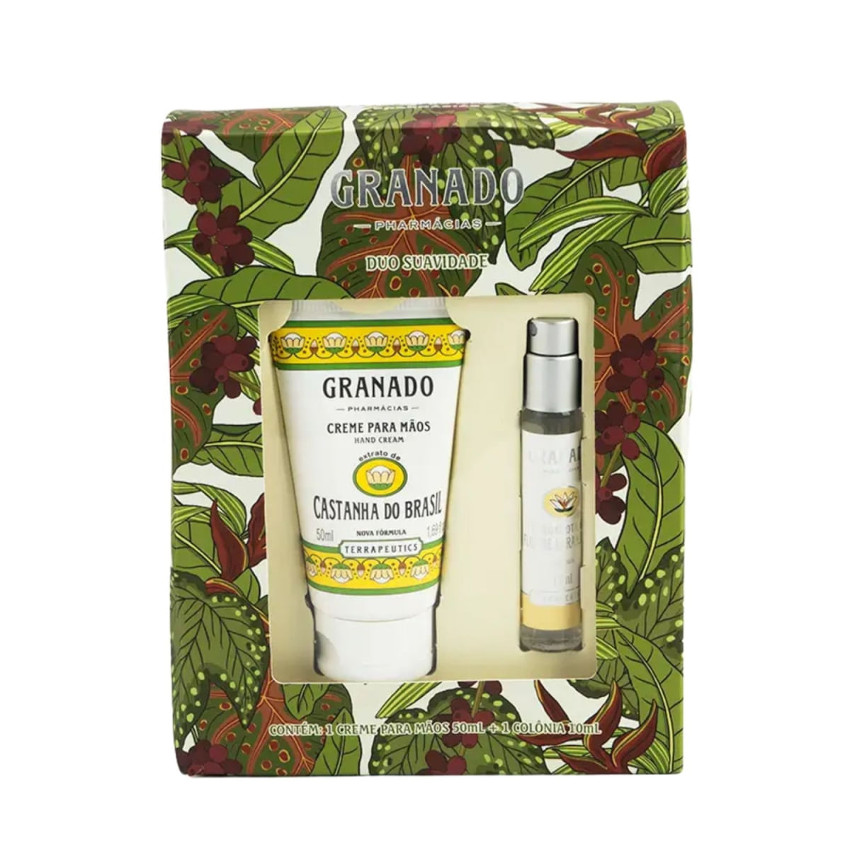 Kit Duo Revigorante - Creme de Mãos Castanhas 50ml + Colônia Castanhas 10ml Granado