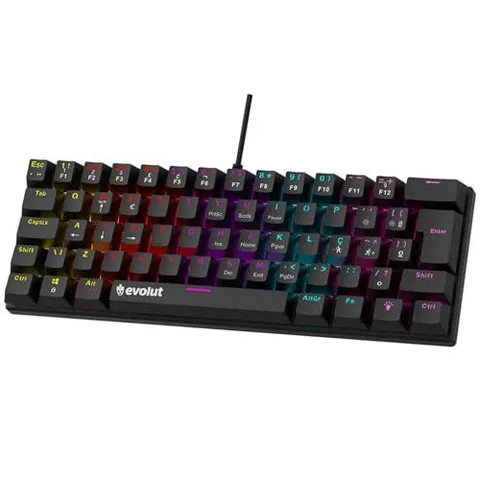Teclado Mecânico Gamer Cypher, Switch Brown, Layout ABNT2, RGB com 17 Efeitos, Compacto 60%, Anti-Ghosting