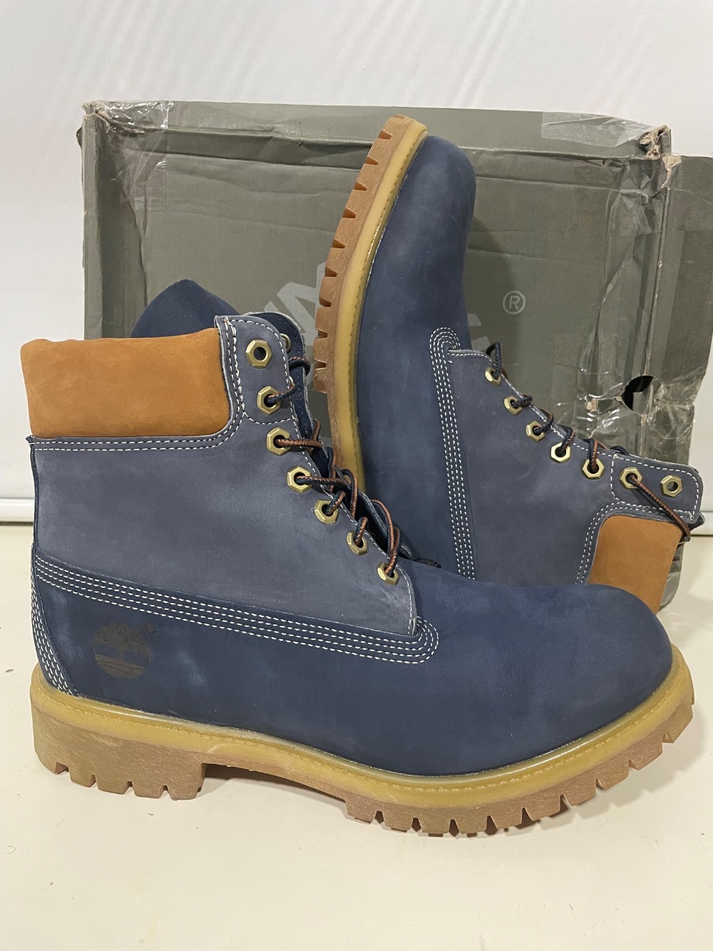 Timberland 6 Inch Premium Boot Navy Blue Brown — 39.5 / 40.5 / 41 / 43, Novo