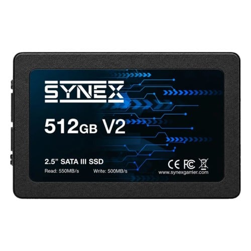 SSD Synex V2, 512GB, SATA III, Leitura 550MB/s e Gravação 500MB/s