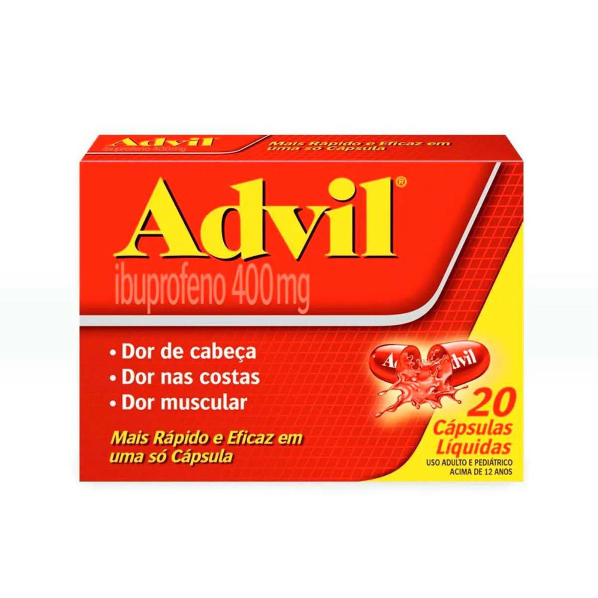 Advil 400mg 20 Cápsulas Moles