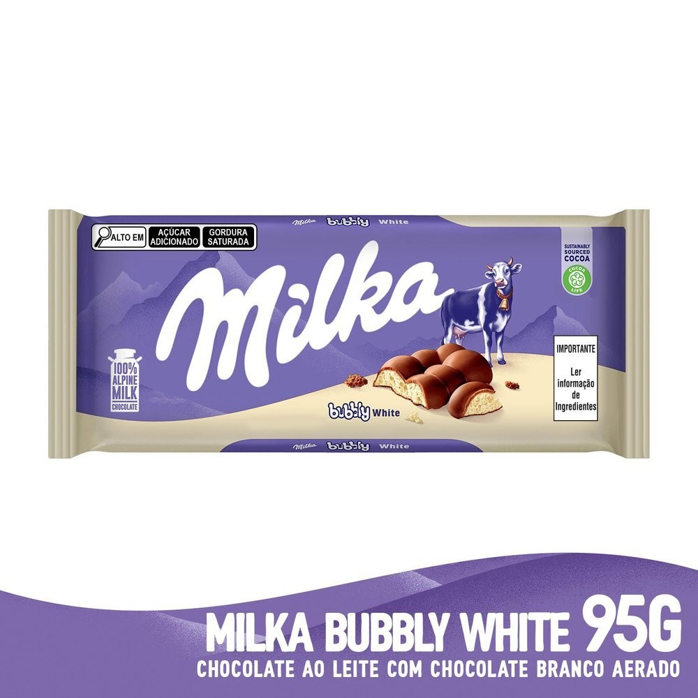 CHOCOLATE MILKA BUBBLY WHITE 95G