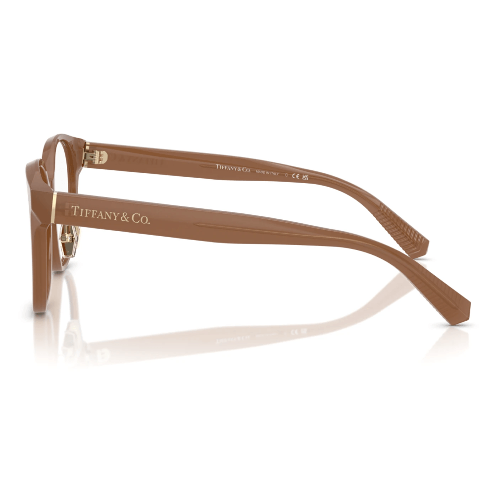 Foto 2 de Armação de Óculos de Grau Tiffany & Co TF2264D Feminino Redondo Acetato Marrom