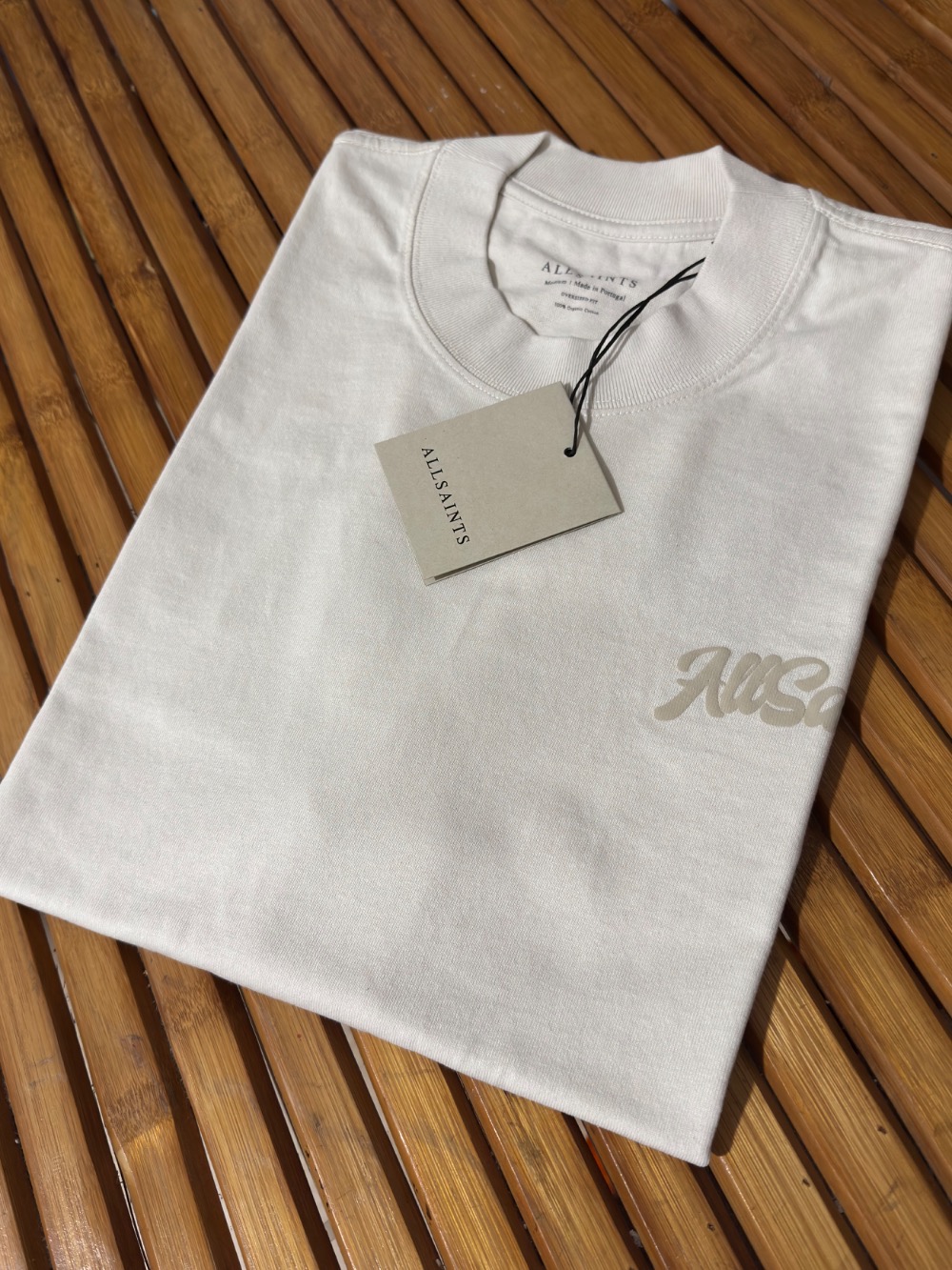 Camiseta AllSaints Odyssey Oversized Short Sleeve Crew Dusk White — G, Novo