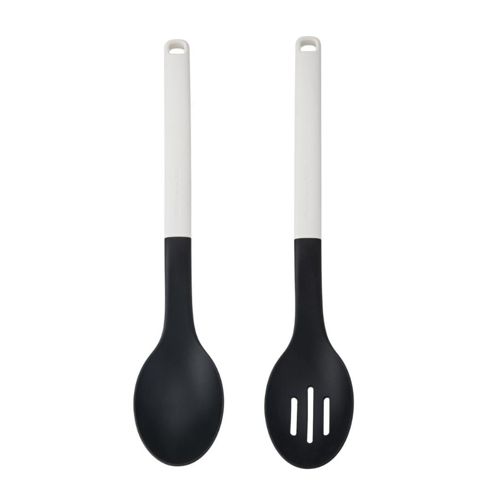 Jogo Colher Perfurada e Sólida Multiuso Branco KitchenAid
