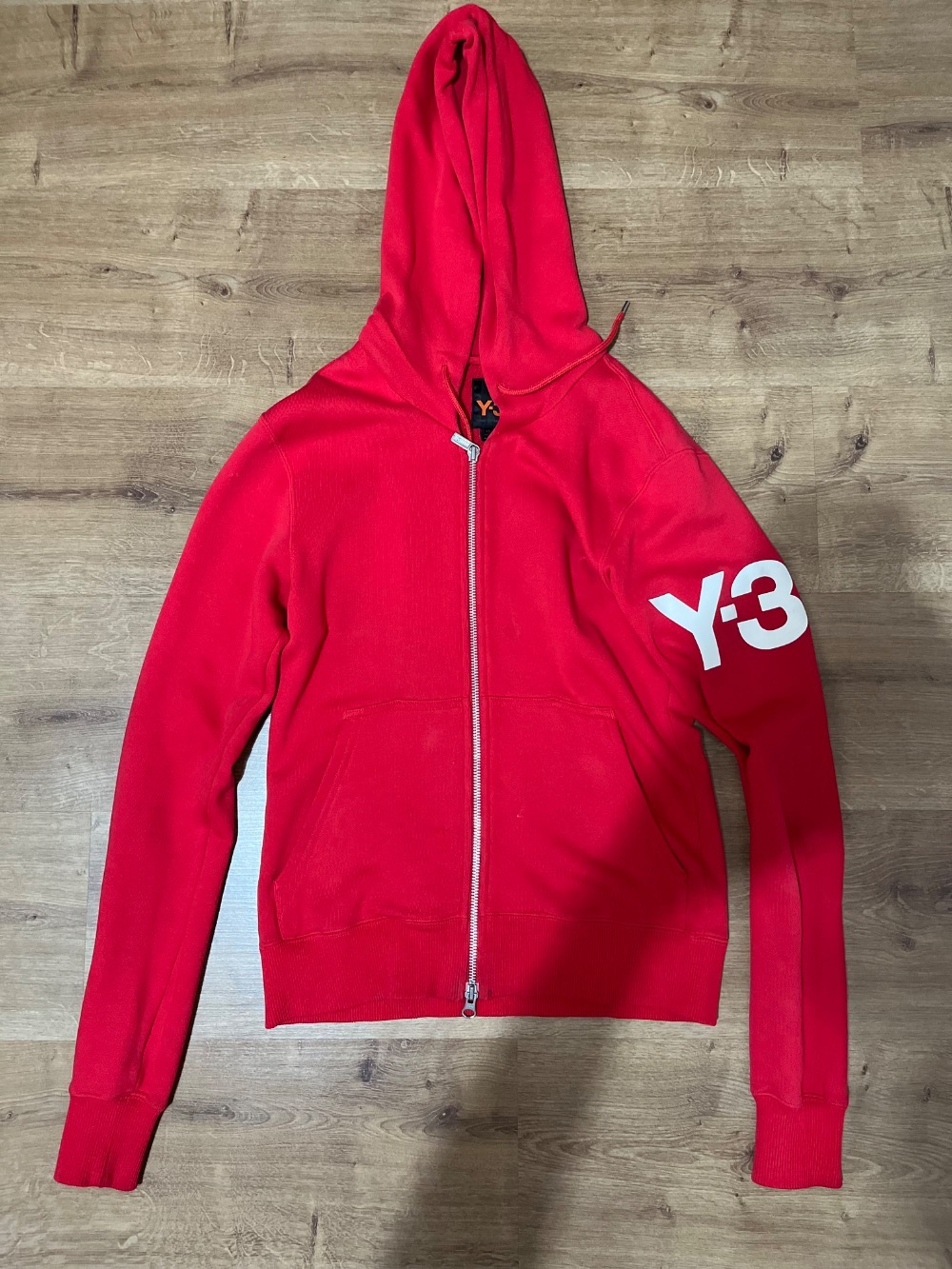 Y-3 x adidas Moletom Capuz Zip Up Red — PP, Usado