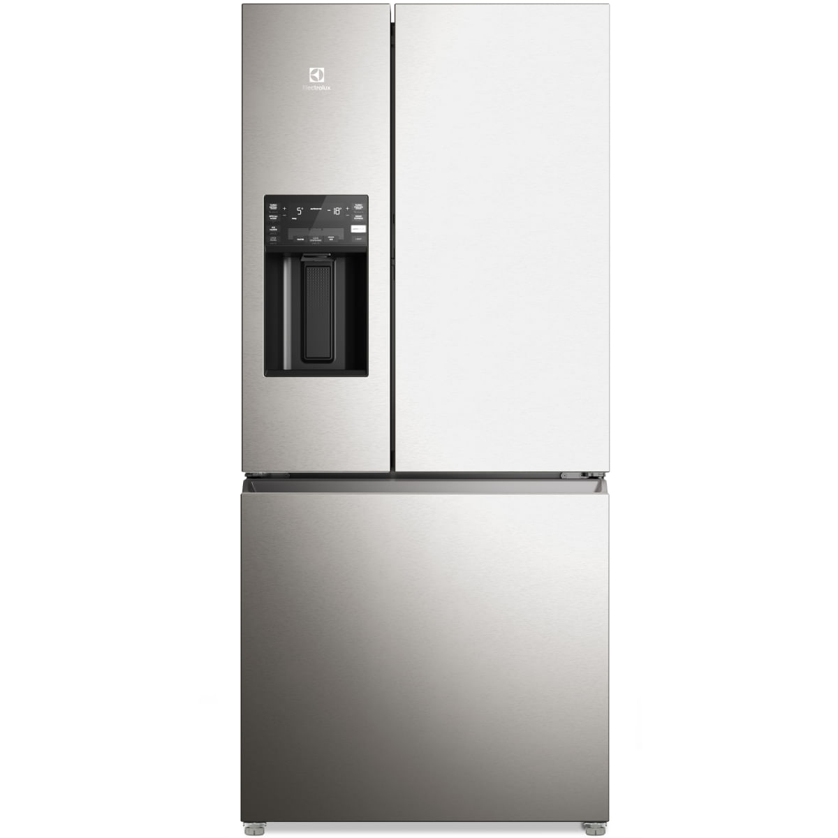Geladeira Electrolux Frost Free 540L Efficient com AutoSense e Dispenser de Água e Gelo 3 Portas Cor Inox Look (IM8IS) 110