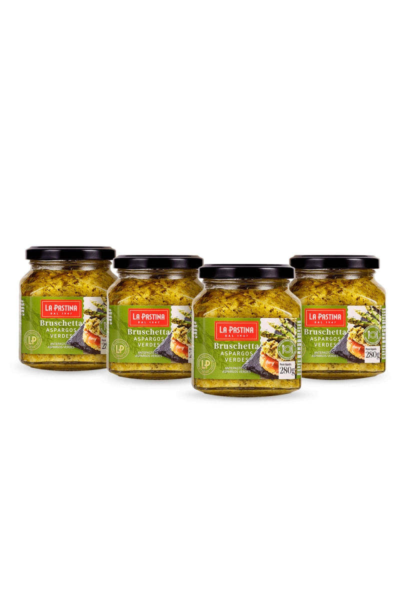 Kit 4 Bruschetta De Aspargos Verdes 280G La Pastina