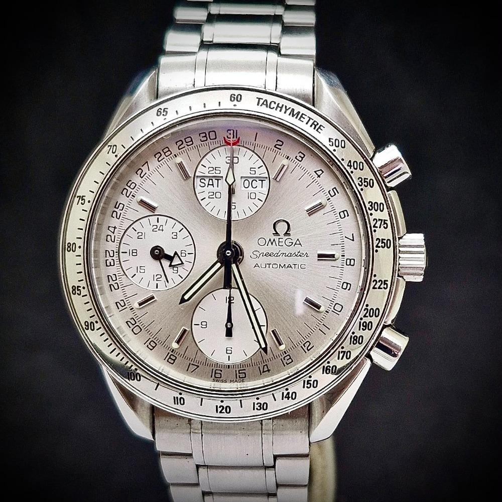 Relógio Omega Vintage Speedmaster Triple Date 39mm — Único, Usado