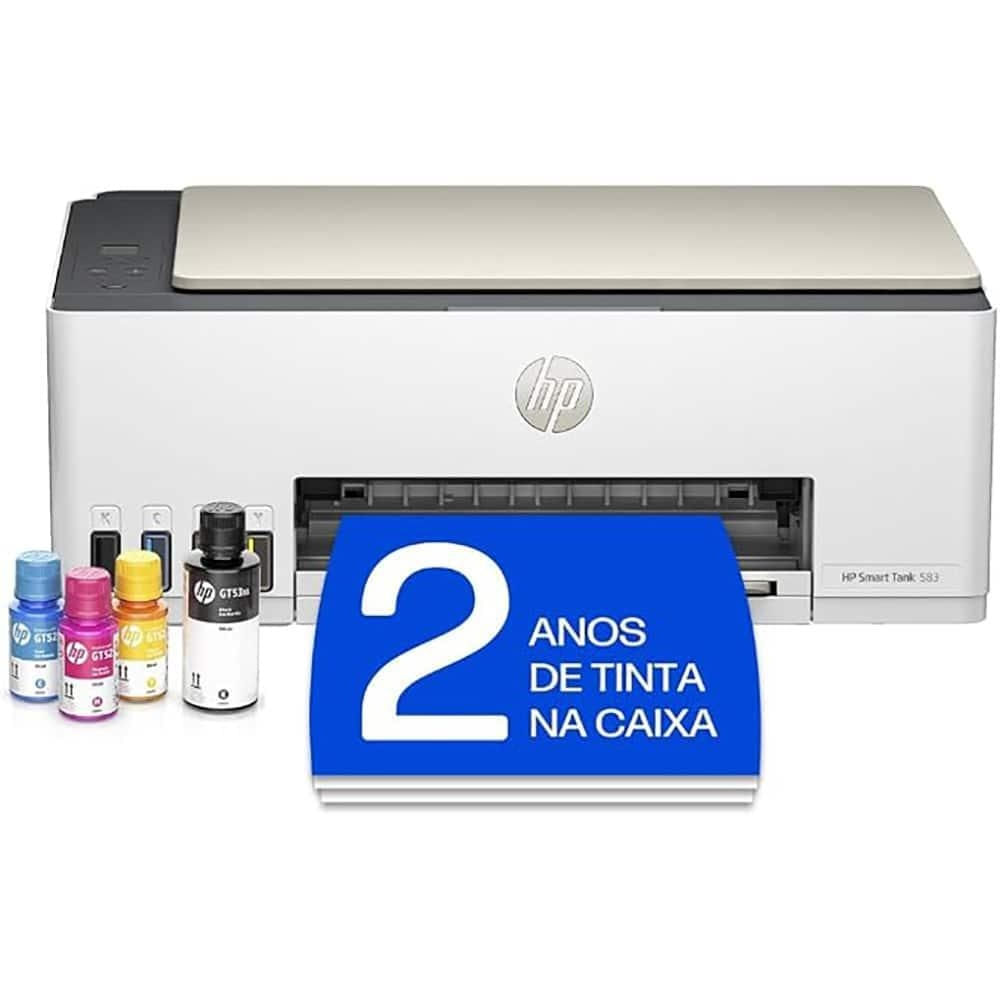 Impressora Multifuncional HP Smart Tank 583 Wi-Fi Tanque de tinta Colorida USB