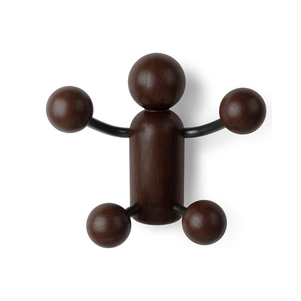 Cabideiro Woody Preto Tabaco Umbra