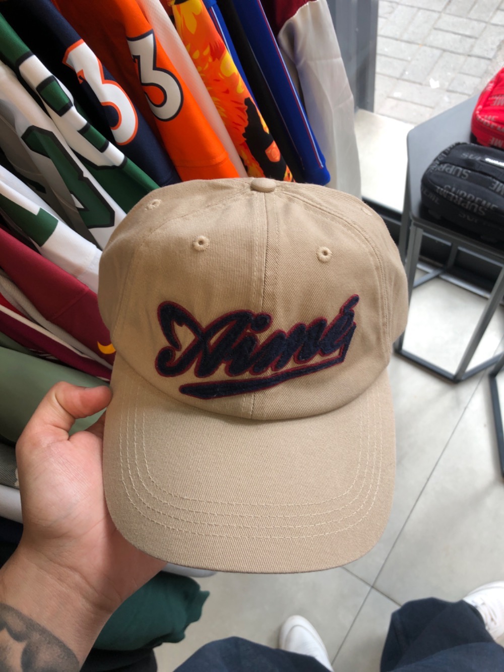 Boné Aimé Leon Dore Cycling Logo Safari — Único, Novo