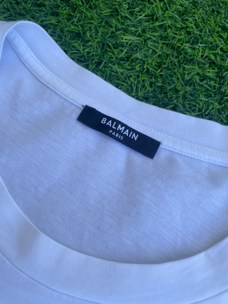 Foto 3 de Camiseta Balmain Logo Cotton White — M, Usado
