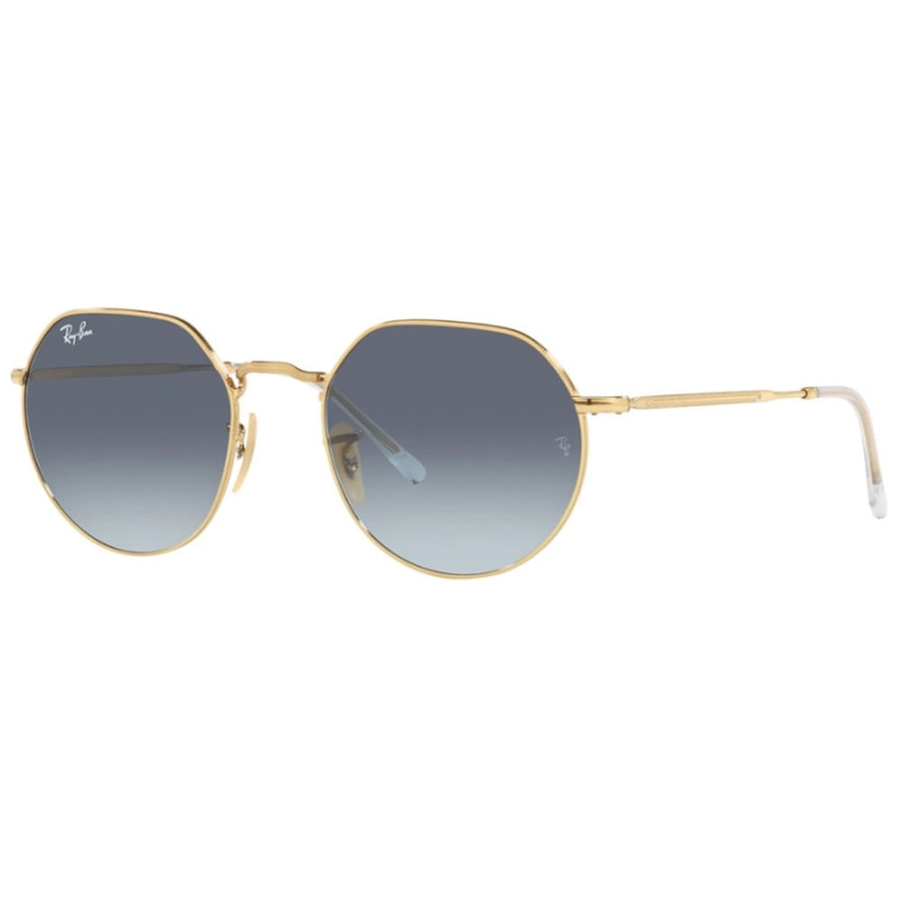 Óculos de Sol Ray-Ban RB3565 Unissex Hexagonal Metal Dourado