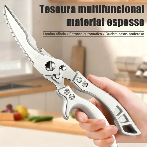 [Grupo de 3] Tesoura Multiuso para Legumes, Peixe e Carnes