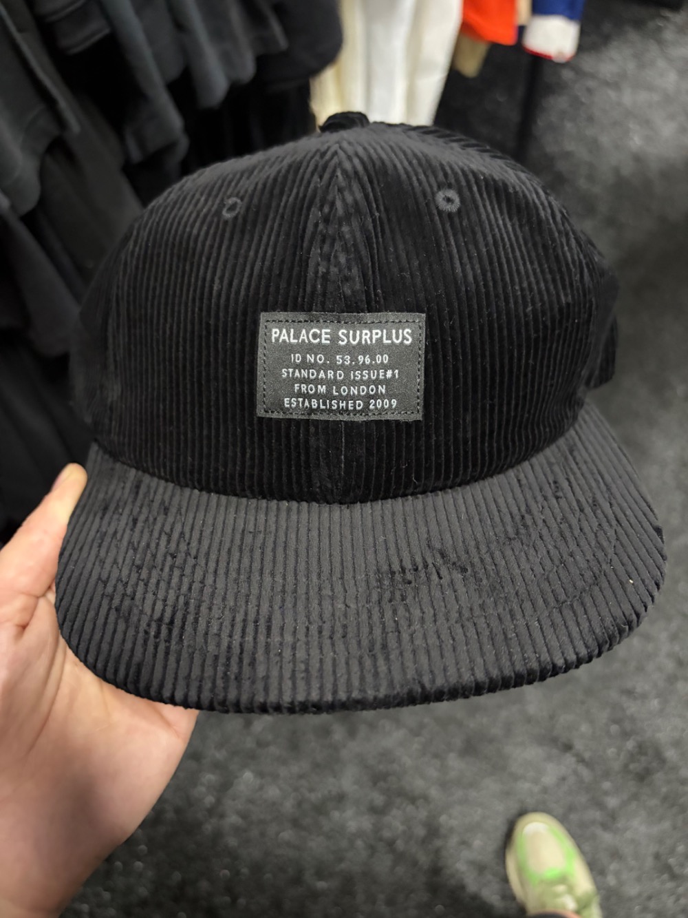 Boné Palace Surplus Corduroy Pal Black — Único, Novo