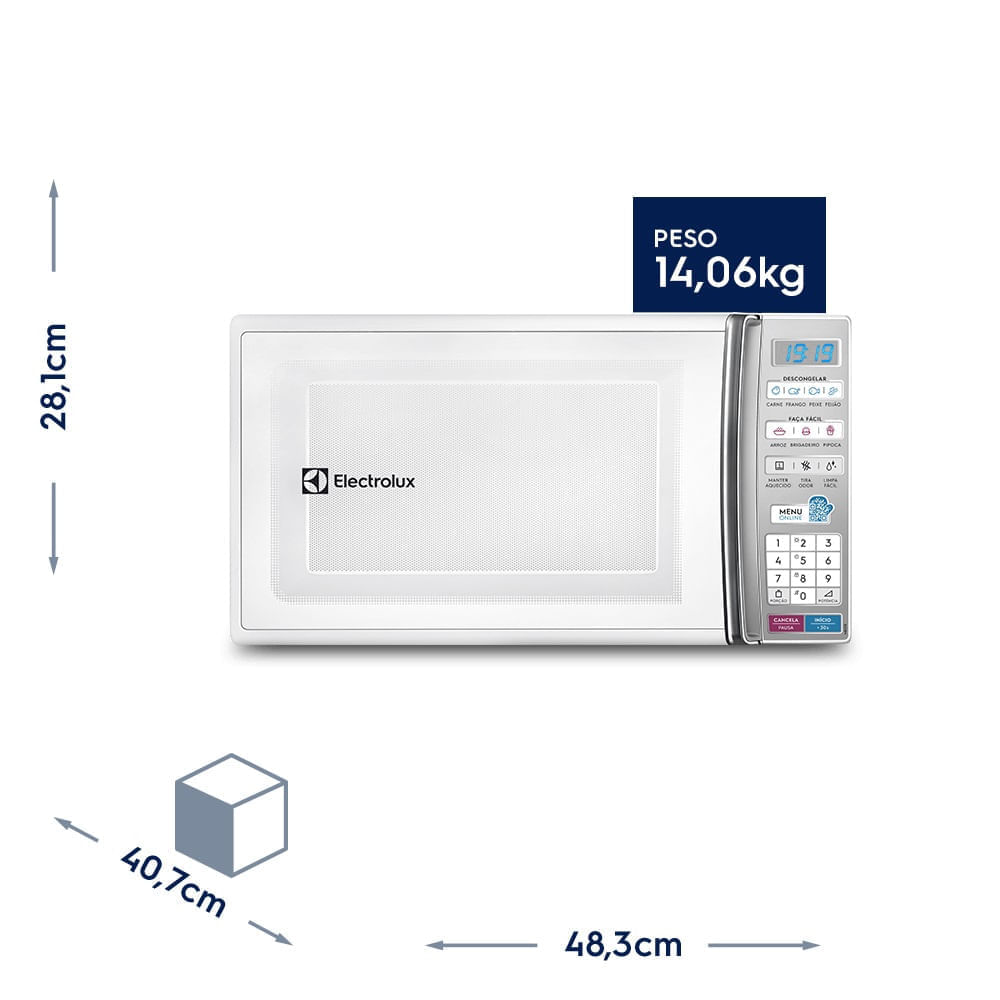 Foto 5 de Micro-ondas Electrolux Branco 27 Litros MB37R – 220 Volts